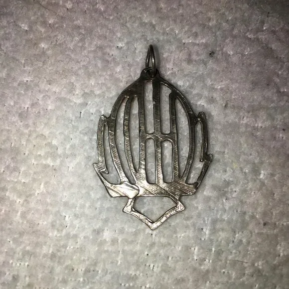 Open Sterling Silver Harley Davidson Pendant